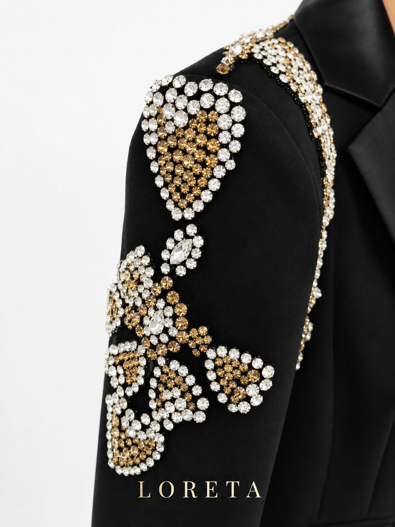 Milly: Crystal Blazer with Flared Pants  (2 Piece Set)