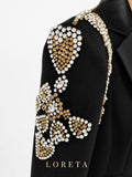 Milly: Crystal Blazer with Flared Pants  (2 Piece Set)