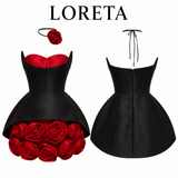 Roses Last Forever Dress (Red/Black)