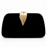 Gold Leaf Clutch Bag (Gold/Black)