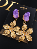 Amethyst Gold Earrings