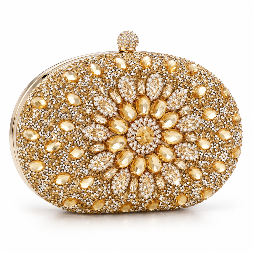 Margot Crystal Clutch (Gold)