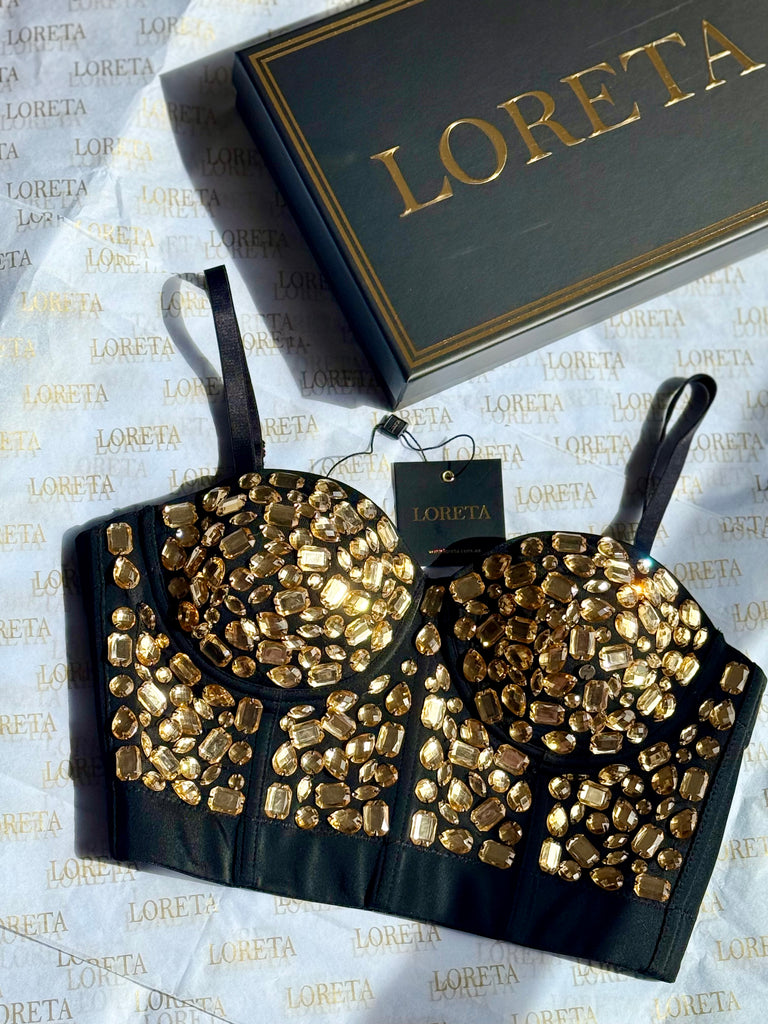 Gem Gold Bustier Corset Top