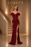 Dasha Feather Dress (Red)