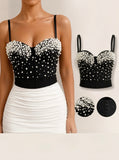 Corset (Black - With Pearls)