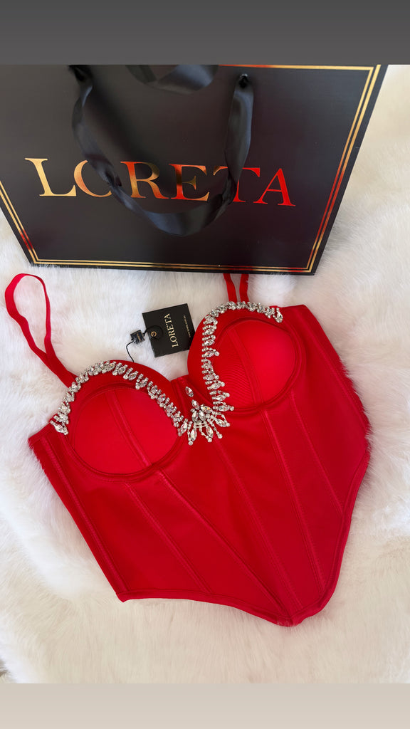 Crystal Passion Corset (Red)