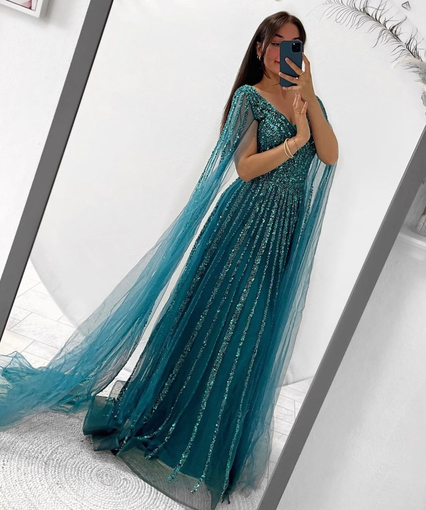 Chances Are Gown (Emerald Green/Turquoise)