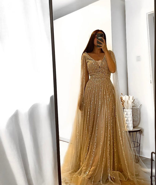 Chances Are Gown (Gold) – LORETA - Main Image