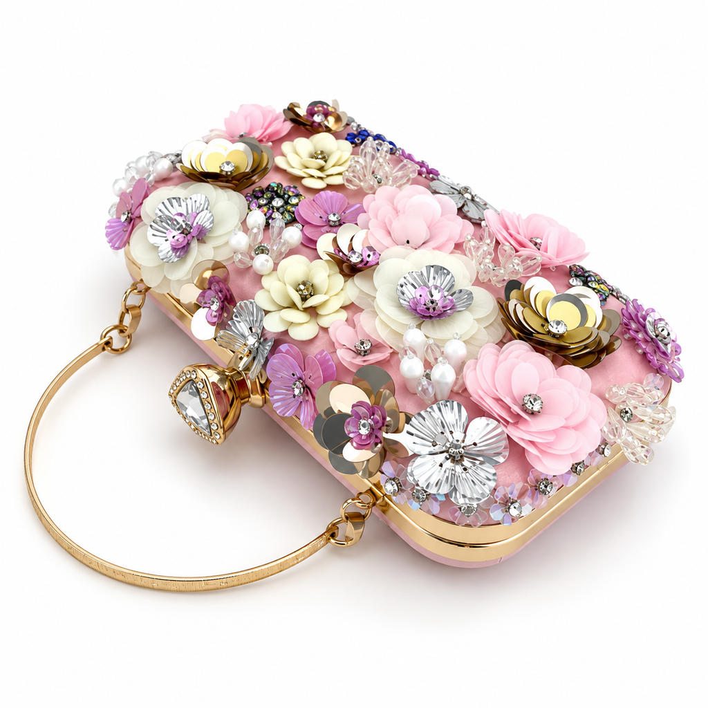 Floral Garden Clutch Bag (Multi Colour)