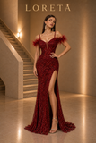 Dasha Feather Dress (Red)
