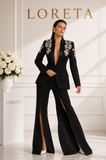 Milly: Crystal Blazer with Flared Pants  (2 Piece Set)