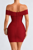Temptation Dress (Gold-Merlot Red)