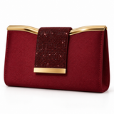 Victoria Clutch (Gold/Burgundy)
