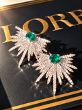 Emerald Crystal Earrings