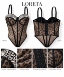 Leopard Crystal Bustier Corset