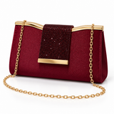 Victoria Clutch (Gold/Burgundy)