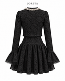 Maison Pearl/Lace Set (Black)