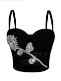 Floral Crystal Bustier Corset