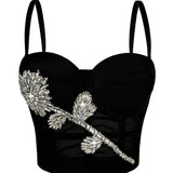 Floral Crystal Bustier Corset