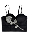 Floral Crystal Bustier Corset