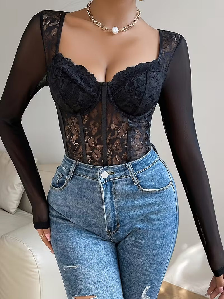 Forbidden Hour Lace Bodysuit