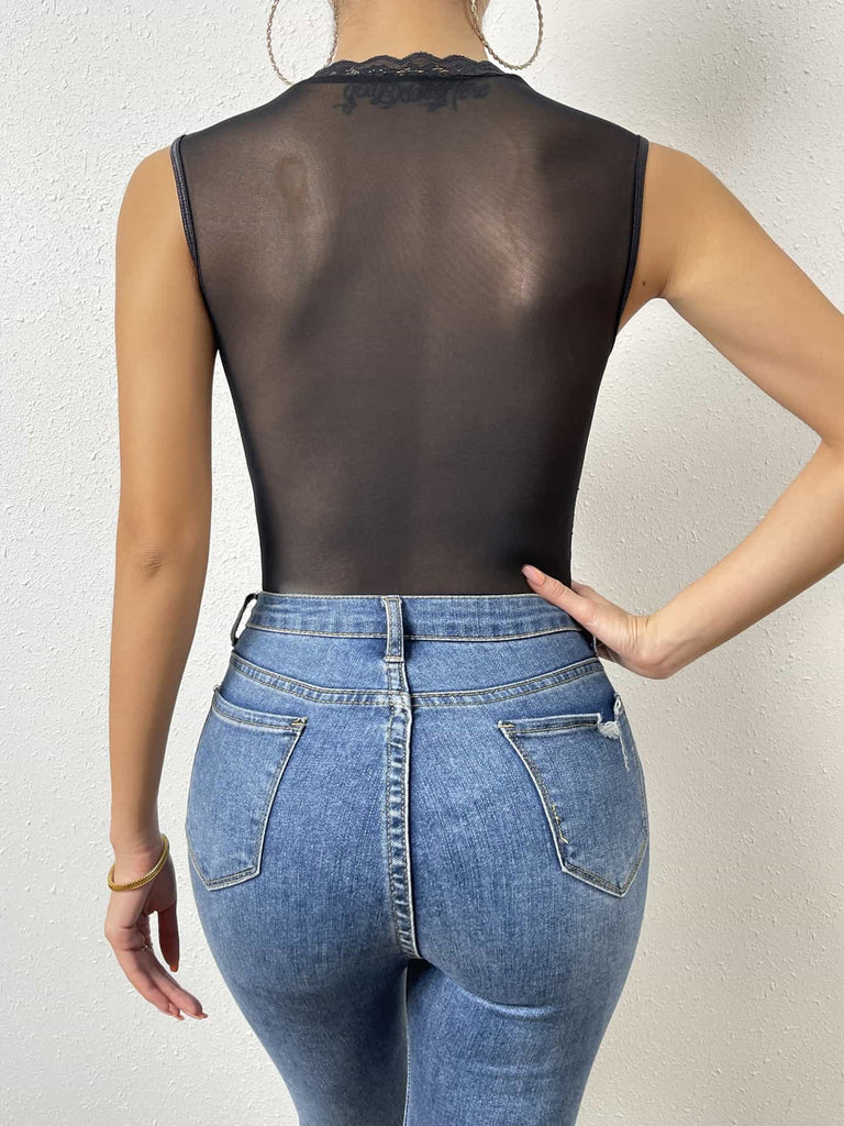 Kiki Black Lace Bodysuit – LORETA