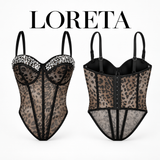 Leopard Crystal Bustier Corset