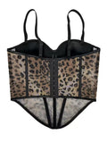 Leopard Crystal Bustier Corset