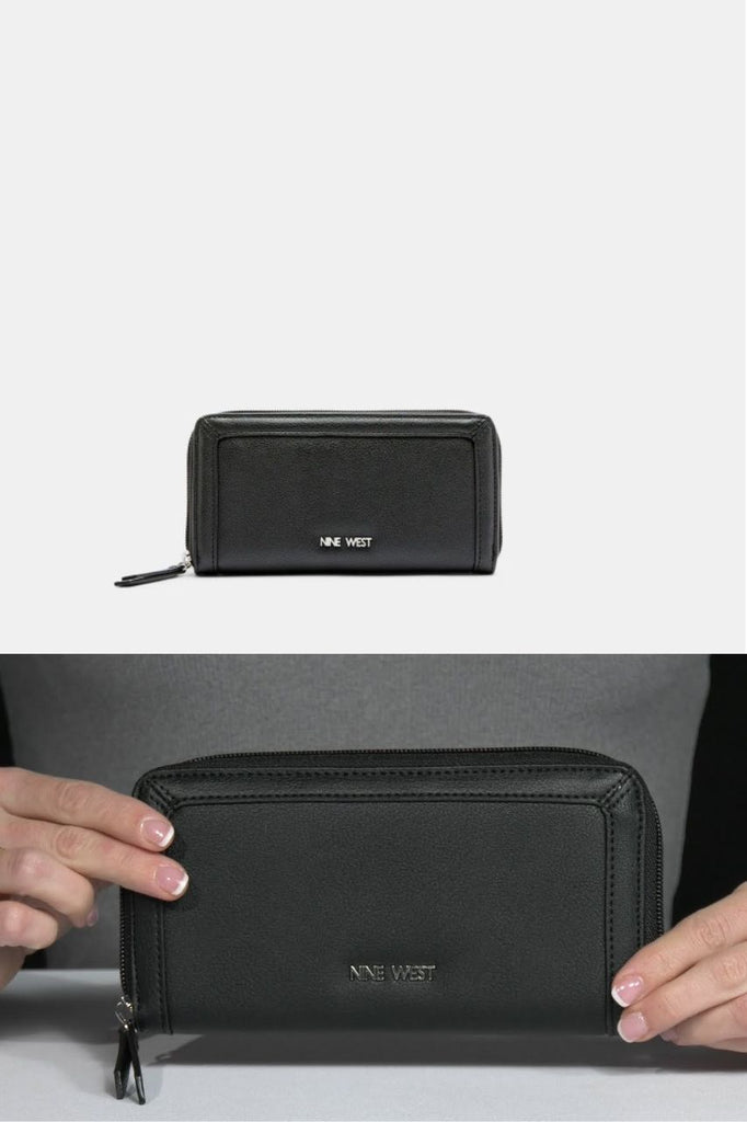 Nine West Zip Around Wallet (Black)