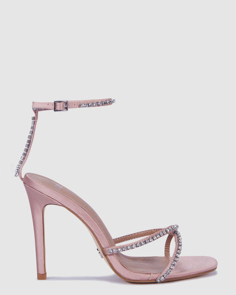 Blush satin heels new arrivals