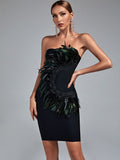Erin Black Feather Dress