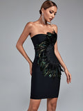 Erin Black Feather Dress