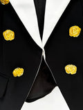 Tuxedo Blazer (White/Black)