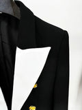 Tuxedo Blazer (White/Black)