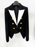Tuxedo Blazer (White/Black)