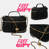 FREE with $150+ Spend – Black & Gold Mini Crossbody (Applied at checkout)