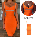 Suzi Crystal Dress (Orange)