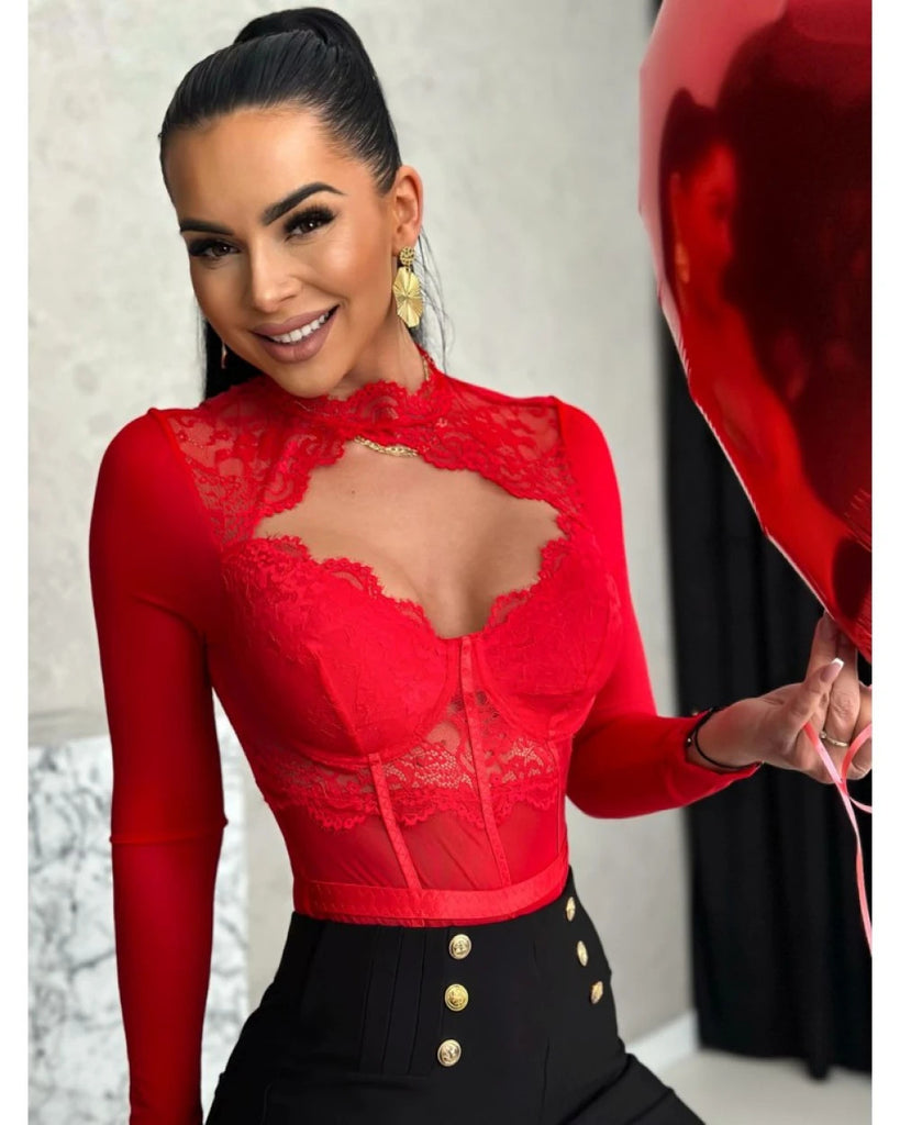 Raven Envy Bodysuit (Red)
