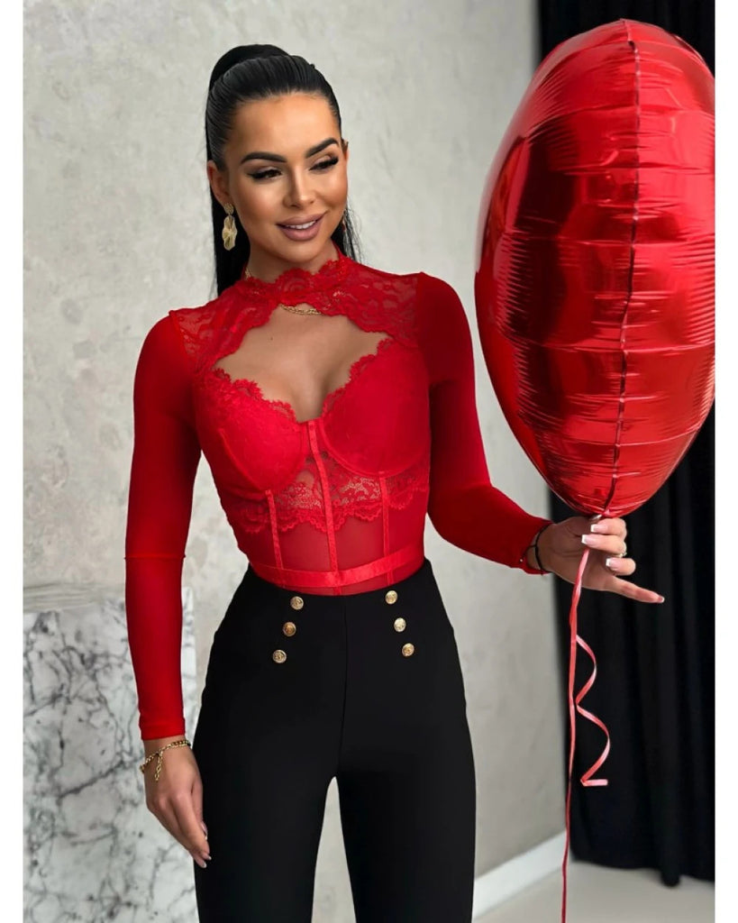 Raven Envy Bodysuit (Red)