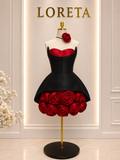 Roses Last Forever Dress (Red/Black)
