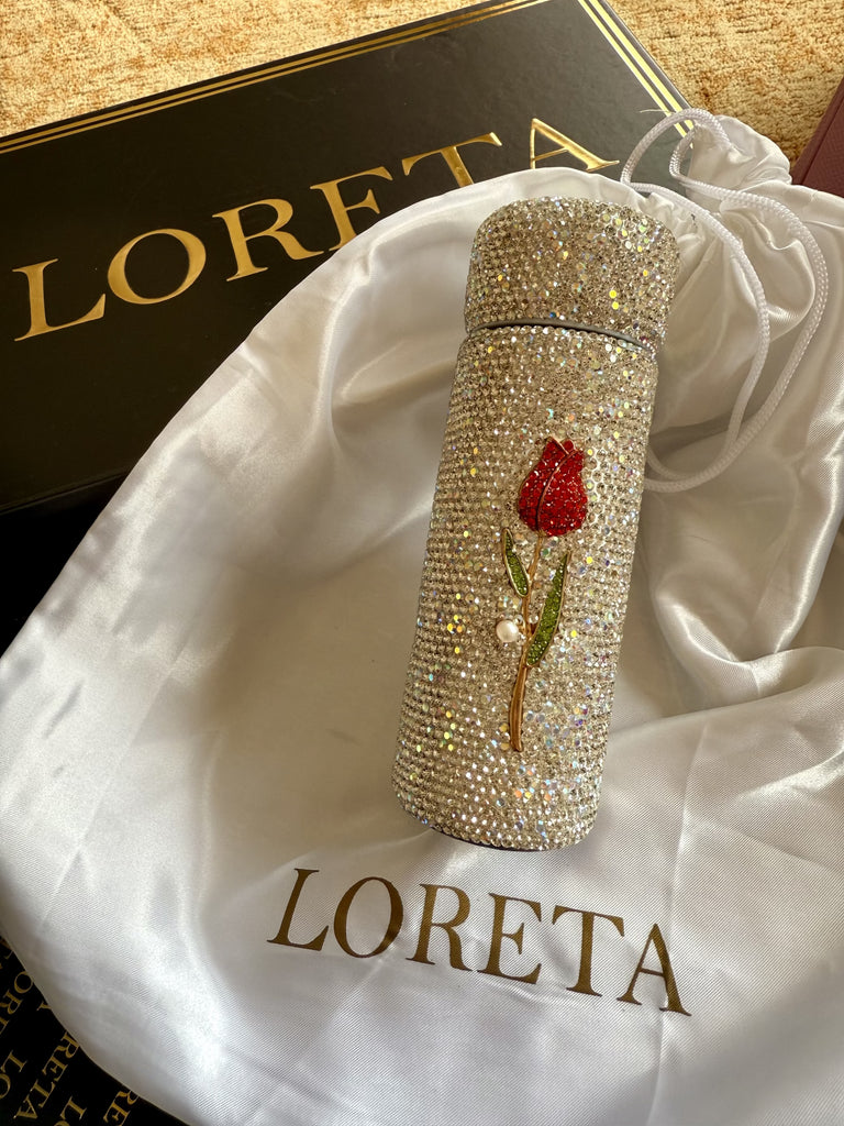 Crystal Pearl Thermos Bottle (For Handbag)