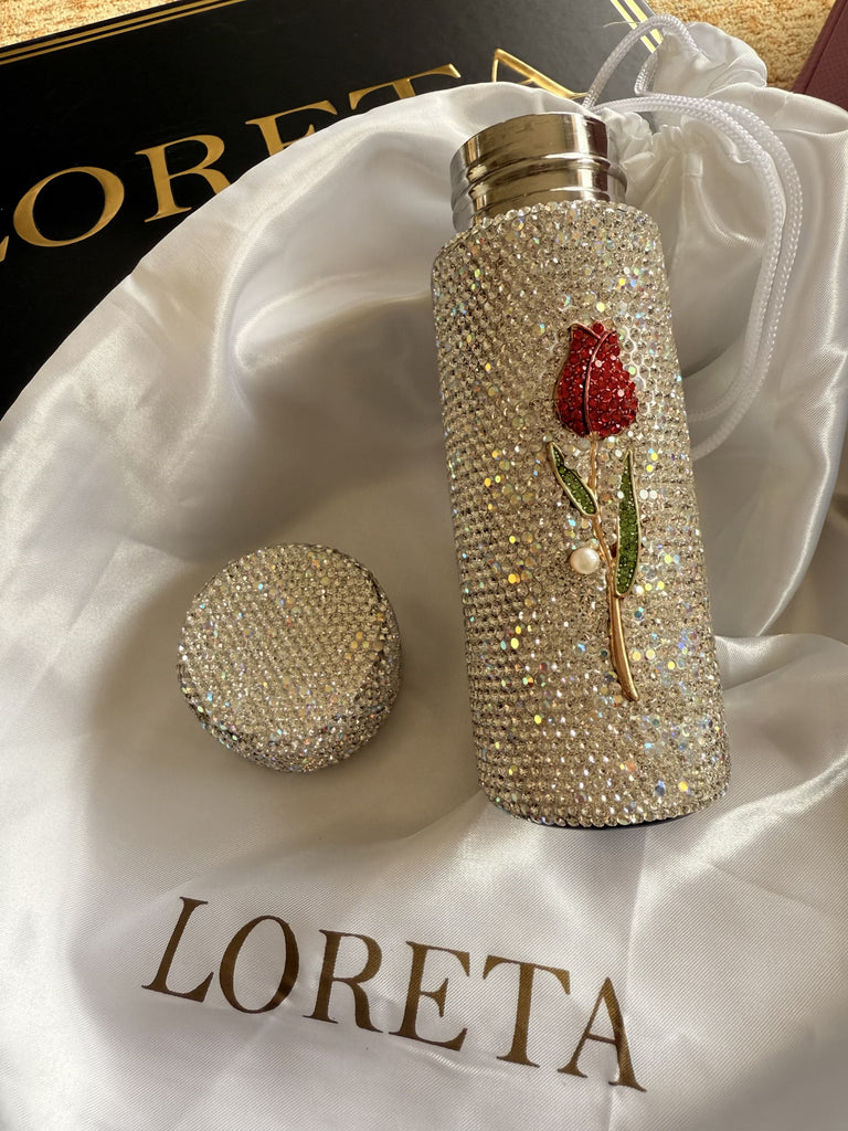 Crystal Pearl Thermos Bottle (For Handbag)