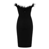 Feather Affair Dress (Black)