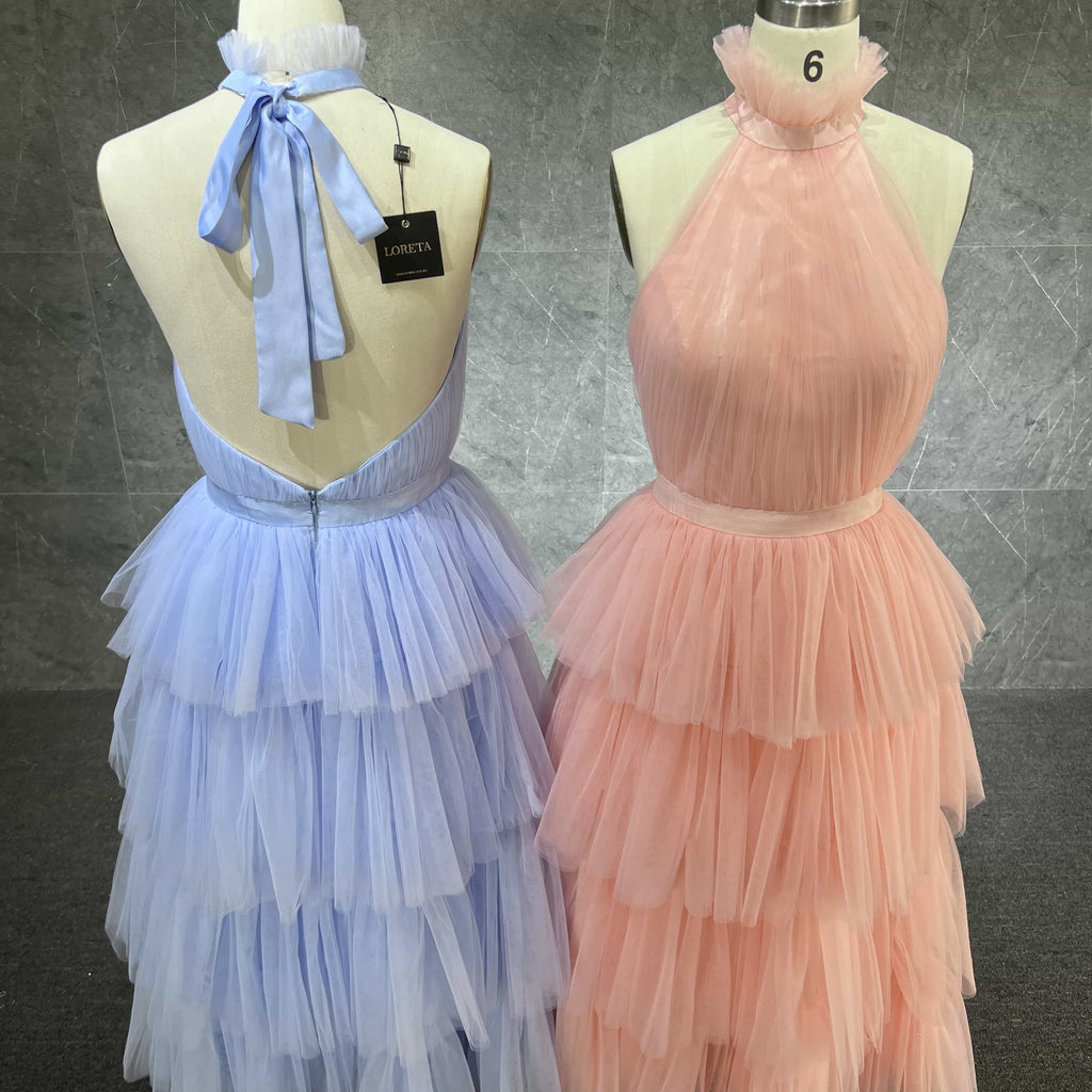 Soft Petal Tulle Dress (Sky Blue)