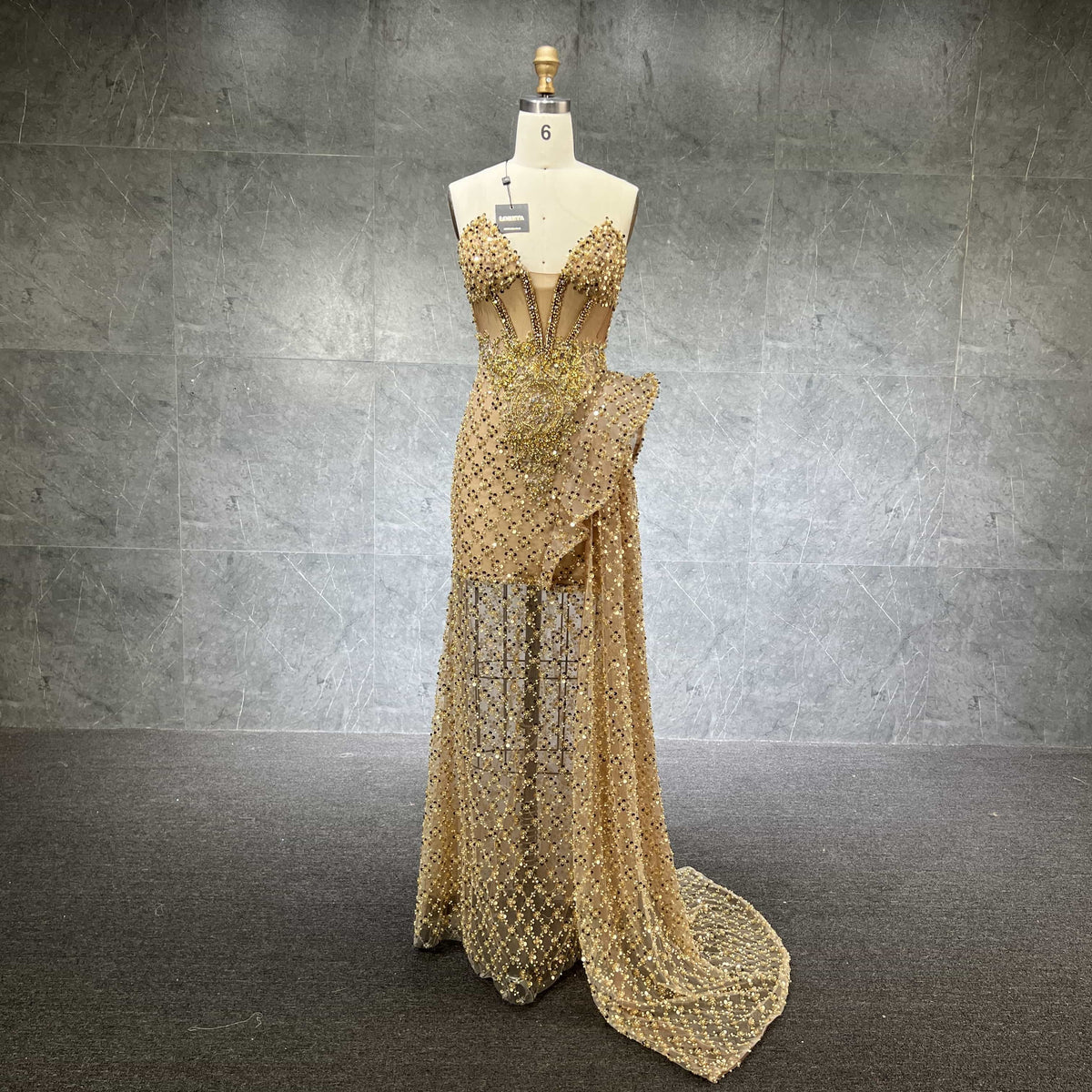 Gold Diva Couture Dress (Full- Length Version) – LORETA