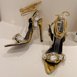 Gold Digger Crystal Heels