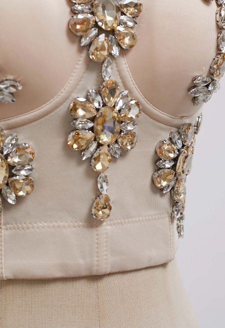 Crystal Fever Corset (Nude/Beige)