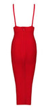 womens bandage v cut plunge bodycon dress straps sexy push up