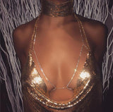 Roman - Gold Mesh Top
