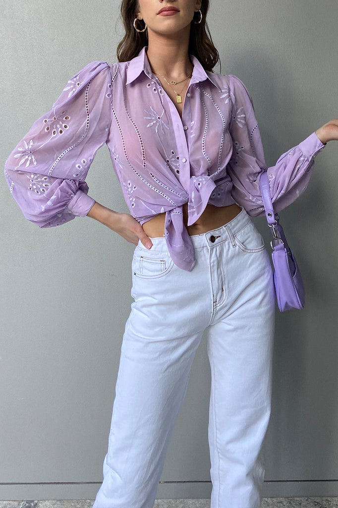 Phoebe Blouse/Shirt (Lilac - Purple)